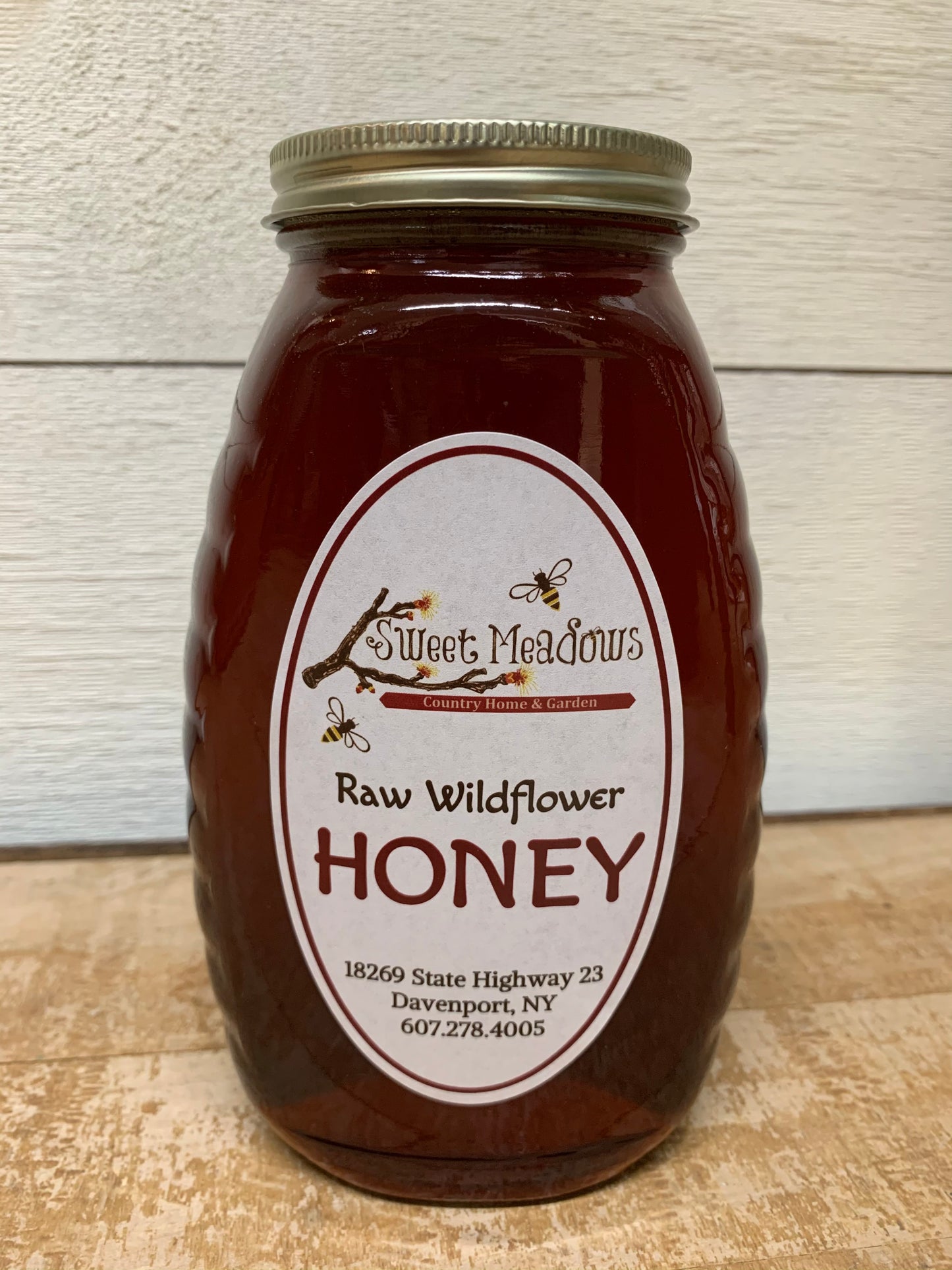 Raw Wildflower Honey 2 lb jar
