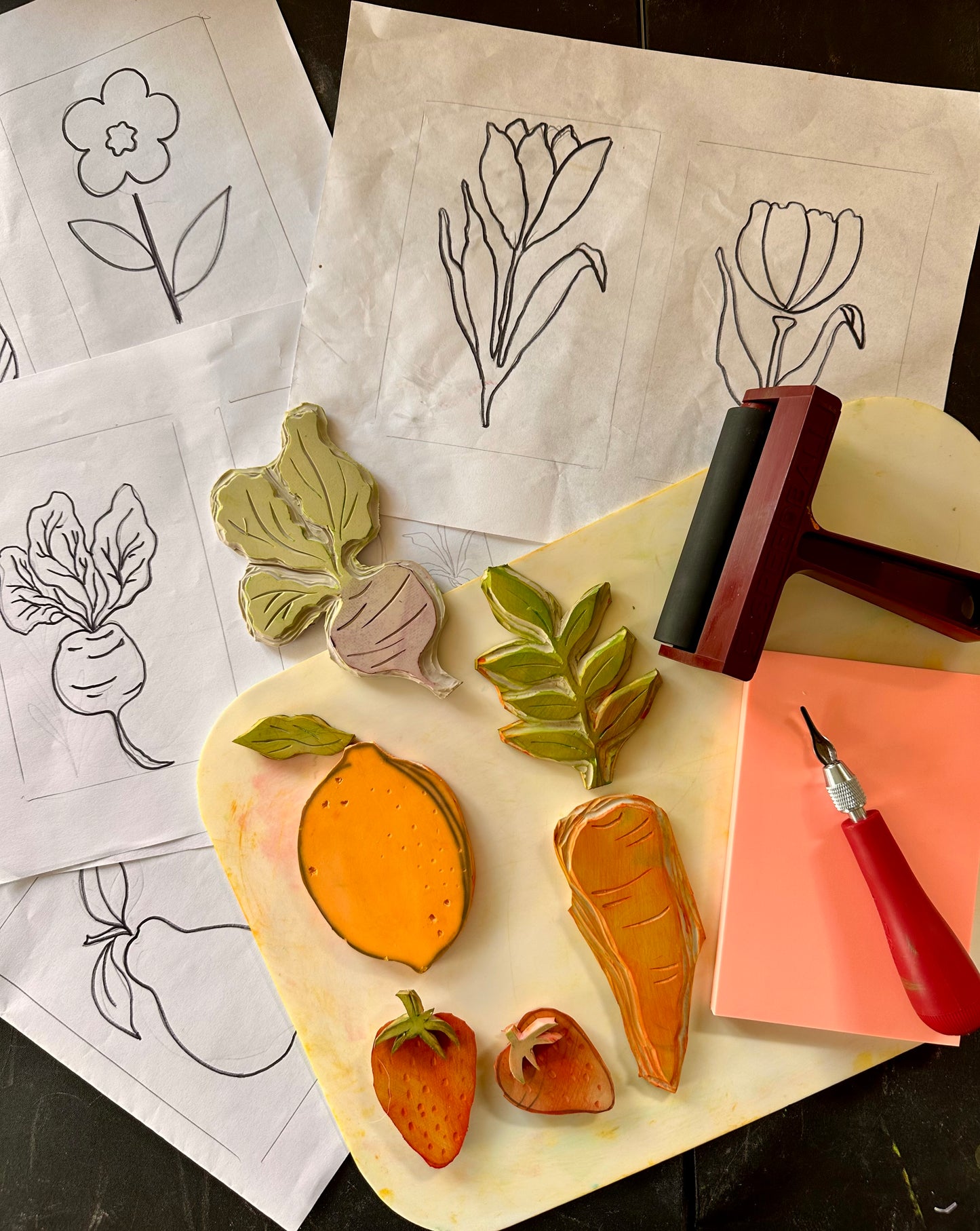 Block Printing Class with Diane Sullivan Design