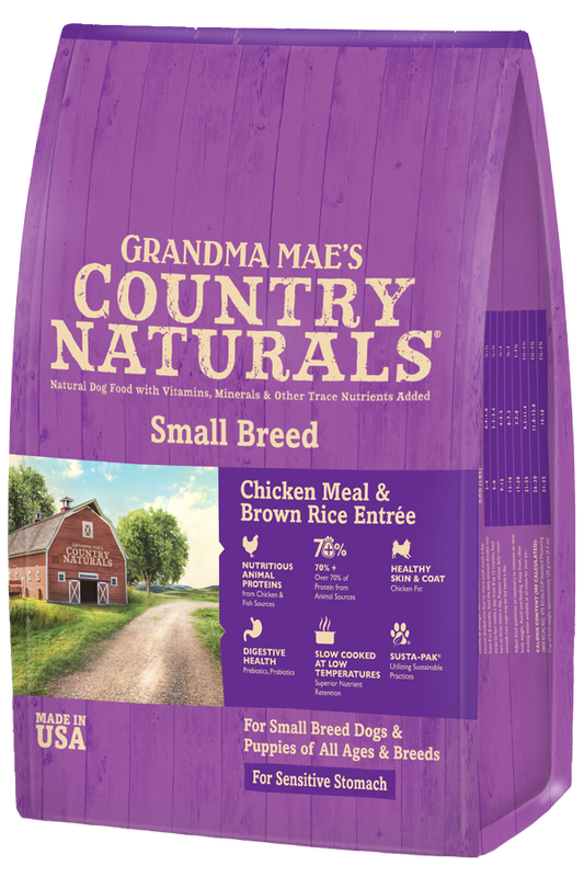 Grandma Mae's Country Naturals Small Breed Chicken Meal & Brown Rice Entree