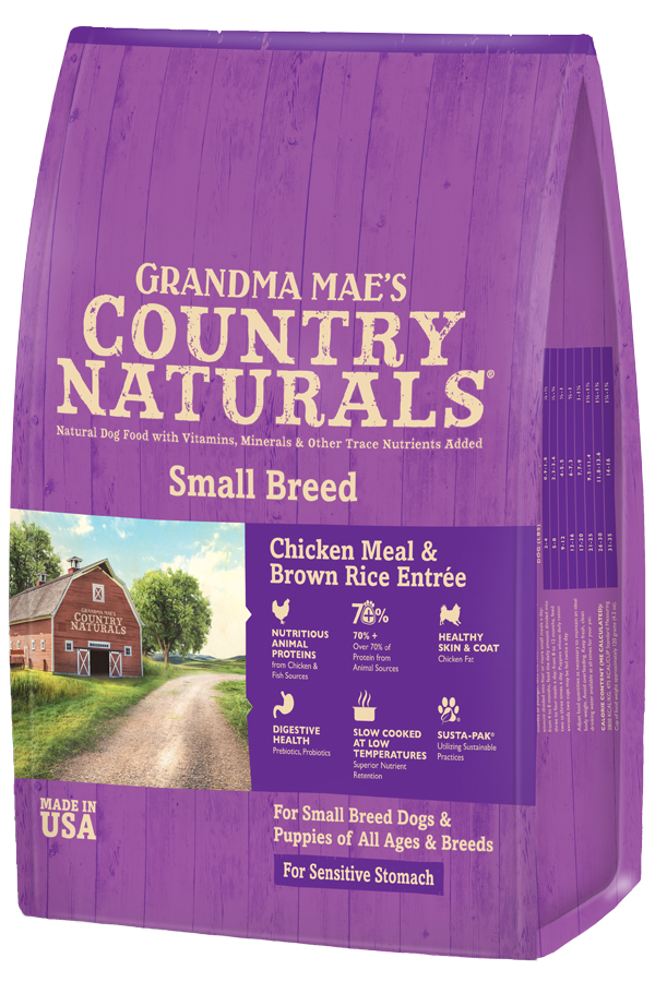 Grandma Mae's Country Naturals Small Breed Chicken Meal & Brown Rice Entree