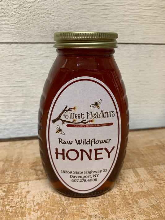 Raw Wildflower Honey 1 lb jar